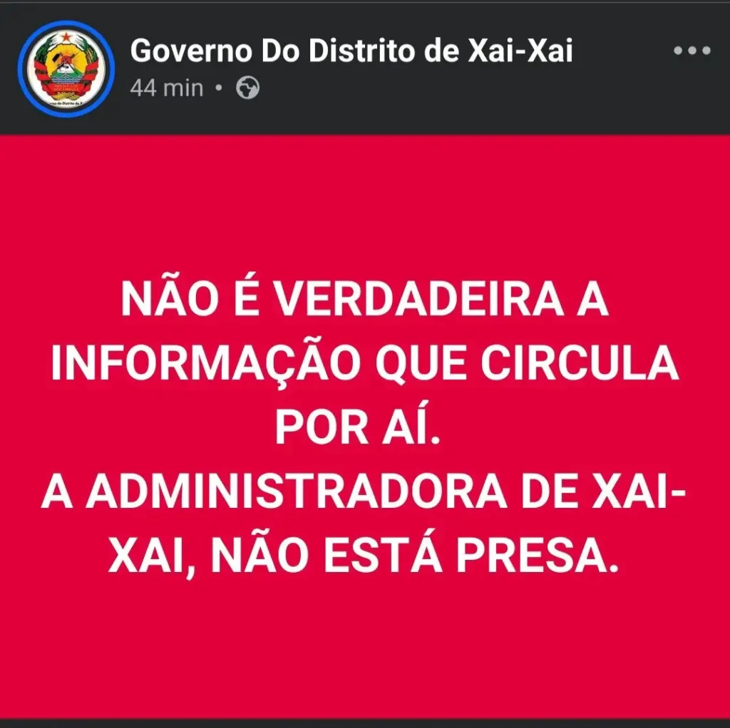SERNIC confirma detenção da administradora de Xai-Xai por alegado desvio de donativos 1003126409